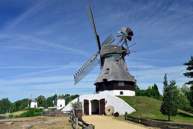 Kellerholländermühle im Internationalen Mühlenmuseum Gifhorn.